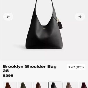 Coach Brooklyn 28 Shoulder Bag in Black Leather